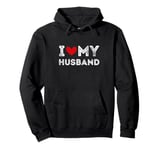 I Love My Husband Cute Romantic Wife Valentine's Day Apparel Pullover Hoodie