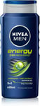 NIVEA MEN Shower Gel Energy (6 X 400Ml), Energizing Body Wash with Mint Extract,