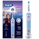 Oral-B Pro Kids elektrisk tandborste för barn, Disney Frozen, 1 mjukt borsthuvud, timer och vibrationer Blå