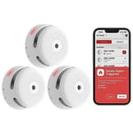 X-Sense Wi-Fi Smoke Alarm Detector with Replaceable Battery, Smart Fire Alarm Co