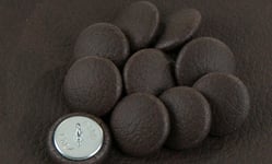 10 Upholstery Buttons In Dark Brown Faux Leather 20mm