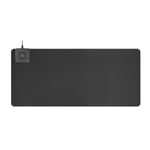 DELTACO Office, extra wide mousepad with fast wireless charger, 90x40