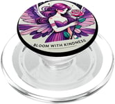 Illustration de fée rose violette Bloom with Kindness PopSockets PopGrip pour MagSafe