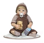 Réaliste Reborn Baby Dolls 46CM Babies Doll Full Vinyl Body So ​​Truly Boy Model Doll pour Enfant en Bas âge Bebe Enfants Jouet Cadeaux pour Enfant de 3 Ans et Plus Jouets