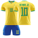 22 Brasilien tröja hemma NR. 10 Neymar tröja #S