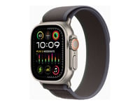 Apple Watch Ultra 2 - 49 Mm - Titan - Smart Klocka Med Trail Loop - Nylonväv - Blå/Svart - Bandstorlek: M/L - 64 Gb - Lte, Wi-Fi, Bluetooth, Uwb - 4G - 61.4 G