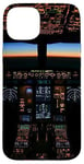 Coque pour iPhone 15 Plus Avion Cockpit Vol Esthétique Night Instruments Pilote