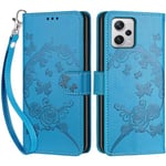 Betunistoy Coque pour Xiaomi Redmi Note 12 Pro+ Plus 5G, Housse en Cuir PU Flip Pochette Portefeuille Étui avec Emplacement Carte Coque Magnétique Antichoc (Bleu)