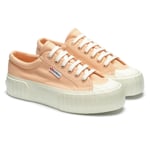 Superga Womens/Ladies 2631 Stripe Platform Trainers (Pink Peach/Avorio) - Size UK 5