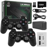 20000+ 4k Hdmi Tv Video Game Stick Retro Spelkonsol W/ 2 Trådlösa Kontroller 4k Spel Stick, 100% Ny 128g