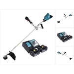 Makita DUR 369 ART2 débroussailleuse sans fil 36 V ( 2x 18 V ) 43 cm sans brosse + 2x batterie 5,0 Ah + chargeur + chargeur de batterie