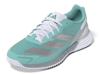 adidas Femme Defiant Speed 2 Tennis Shoes Chaussures, Flash Aqua Silver Met Mint Ton, 39 1/3 EU