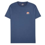 Ellesse herr t-shirt - enfärgad - kort ärm - blå polyester