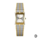 Klassisk mode parklocka Square Watch For Couples Bus Gold Silver Men