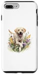 Coque pour iPhone 7 Plus/8 Plus Labrador Retriever Floral Wildflower Dog