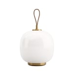 Louis Poulsen - VL45 Radiohus Portable Bordlampe Brass/Glossy White Opal