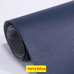 Patch En Cuir Noir Auto-Adhésif,Tissu En Cuir Pu,Patchs De Réparation,Autocollant Pour Canapé,Siège De Voiture,Table,Chaise,Maroquinerie À La Maison - Type Navy Blue-100x137cm