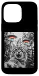 Coque pour iPhone 14 Pro Max Maine Coon Cat Selfie avec Alien OVNI Homme, Femme, Enfant