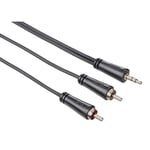 HAMA Högkvalitativ Minijack 3,5 mm för 2xPhono-kabel - 1,5 m