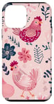 Coque pour iPhone 12 mini Étui pour téléphone Motif Crazy Chicken Lady Rose