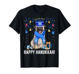 Funny Pug Menorah Hat Christmas Happy Hanukkah Jewish T-Shirt