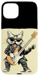 Coque pour iPhone 15 Plus Guitare à bascule Chat pour guitare électrique Amoureux des animaux