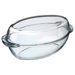 Pasabahce Classic Glass Casserole Dish With Lid, 2.5 Litre