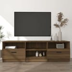 Meubles TV, Aspect Bois, Meuble Bas à Poser sur Le Sol, Grand Espace de Rangement,Style Simple,Chêne Marron 150x33,5x45 cm Bois d'ingénierie