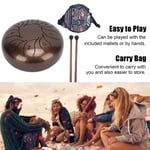 Tongue Drum Metal Pan Tank Handpan 5.5in Percussion Instrument Portable Set GHB