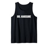 Mens Funny Retro MR. HANDSOME For Gym Wear Family Men Dad Grandpa Tank Top