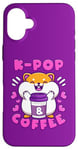 Coque pour iPhone 16 Plus Hamster, K-Pop et café, musique coréenne, mignon et enjoué