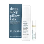 This Works Deep Sleep Pillow Talk Kit - Gift Set with Deep Sleep Pillow Spray 75 ml and Stress Check Roll On 5 ml - Self Care and Sleep Gifts for Women