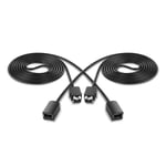 2pcs Younik Noir 10ft-3M Câble d'extension pour Manette Nintendo Super NES Classic Mini Edition 2017 et 2016