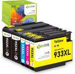 Lot De 5 Cartouches D'Encre 932 933 932 Xl 933 Xl De Rechange Pour Cartouches D'Encre Hp 932 933 Xl 933 Xl Pour Hp Officejet 6600 7510 6700 7110 7610 7612 6100[DYJ073748]