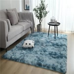 (Tummansininen-40x60cm) Isot matot moderniin olohuoneeseen Pitkät hiukset Lounge-matto makuuhuoneeseen Pörröinen sisustus Nordic Fluffy Floor vuodemattomatot