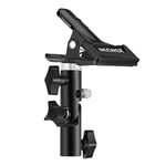 NEEWER Photo Studio Heavy Duty Metal Clamp Holder with 5/8" Light Stand Attachment for Reflector