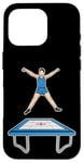 Coque pour iPhone 16 Pro Trampoline Enfant Athlète Trampoline