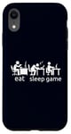 Coque pour iPhone XR Eat Sleep Game All Gamer Life At The Table Humour Gaming