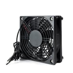 Ventilateur de routeur sans fil,refroidisseur PC,boîtier TV,refroidissement silencieux,alimentation USB,DC 5V,120mm,120x25mm,12cm W,vis,filet de protection - Type Black