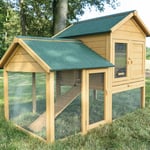 Bb-loisir - Cage Clapier Enclos lapin Extérieur en bois Haute Qualité pour lapins petits animaux- Modèle : 035 Ranch 152 x 98 x 118 cm