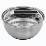 Essoreuse à salade en inox - 3,5 L - Argent