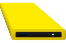 HipDisk Disque Dur Externe 2,5 Pouces USB 3.0 en Aluminium avec Coque de Protection en Silicone pour Disque Dur SATA et SSD Antichoc imperméable Disque Dur 2 to Jaune