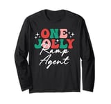 One Jolly Ramp Agent Christmas Retro Matching Long Sleeve T-Shirt