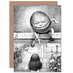 Wee Blue Coo PAINTING BOOK CARROL ALICE LOOKING GLASS HUMPTY DUMPTY GREETINGS CARD