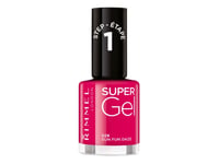 Rimmel Super Gel Nail Polish, Rosa, Sun Fun Daze, Färgande, 1 Styck, Flaska, Borsta