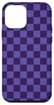 iPhone 12 mini Purple Squared Checkerboard Pattern, Checkered Case