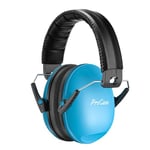 Procase Casque Anti Bruit Enfant, Casque Pliable Réglable Confortable, avec Une Atténuation de SNR 34dB, Serre-tête Souple pour Milieu Bruyant ou Stressant-Bleu