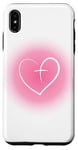 iPhone XS Max Heart Christian Faith Cross Pink Aura Case