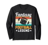 Funny Game Day Draft Party Mens Fantasy Football Legend Long Sleeve T-Shirt