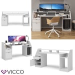 Bureau Vicco Joel, bureau informatique, noir, table de travail, table